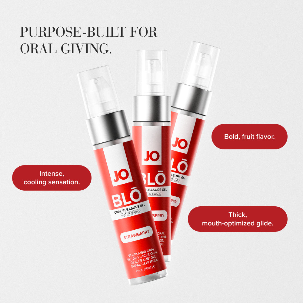 Jo Blo Strawberry Strawberry Flavoured Oral Pleasure Gel 30 Ml Bottle