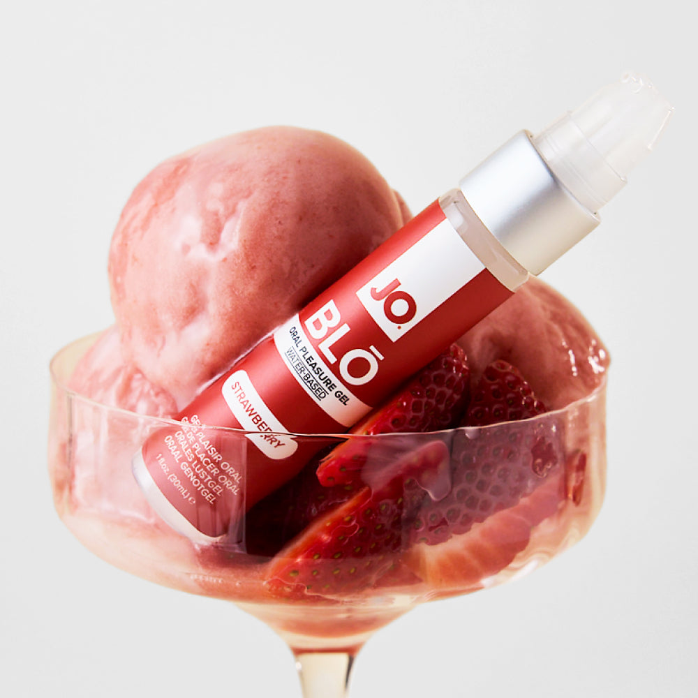 Jo Blo Strawberry Strawberry Flavoured Oral Pleasure Gel 30 Ml Bottle