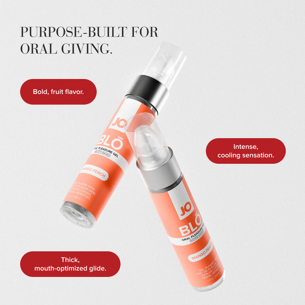 Jo Blo Mango Peach Mango Peach Flavoured Oral Pleasure Gel 30 Ml Bottle