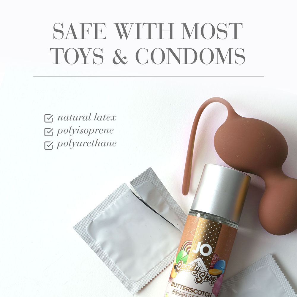 Jo Candy Shop Butterscotch Lube 60 M L Butterscotch Flavoured Water Based Lubricant 60 Ml Bottle