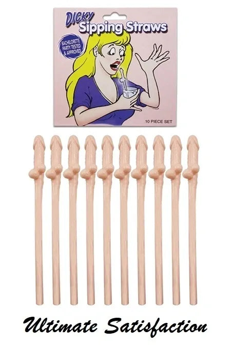 DICK SIPPING STRAWS (10 PACK)