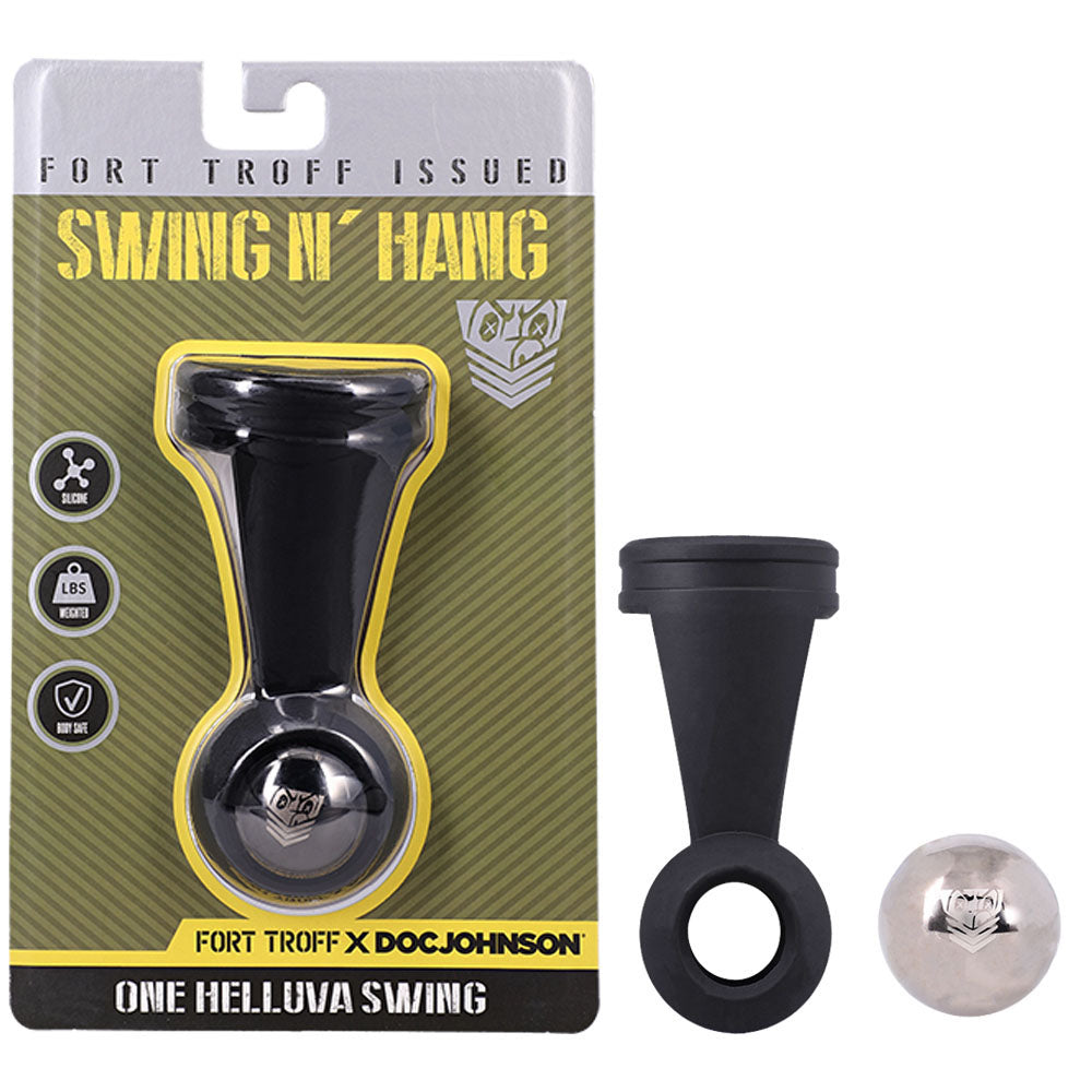 Fort Troff Swing N' Hang Black Weighted Ball Tugger