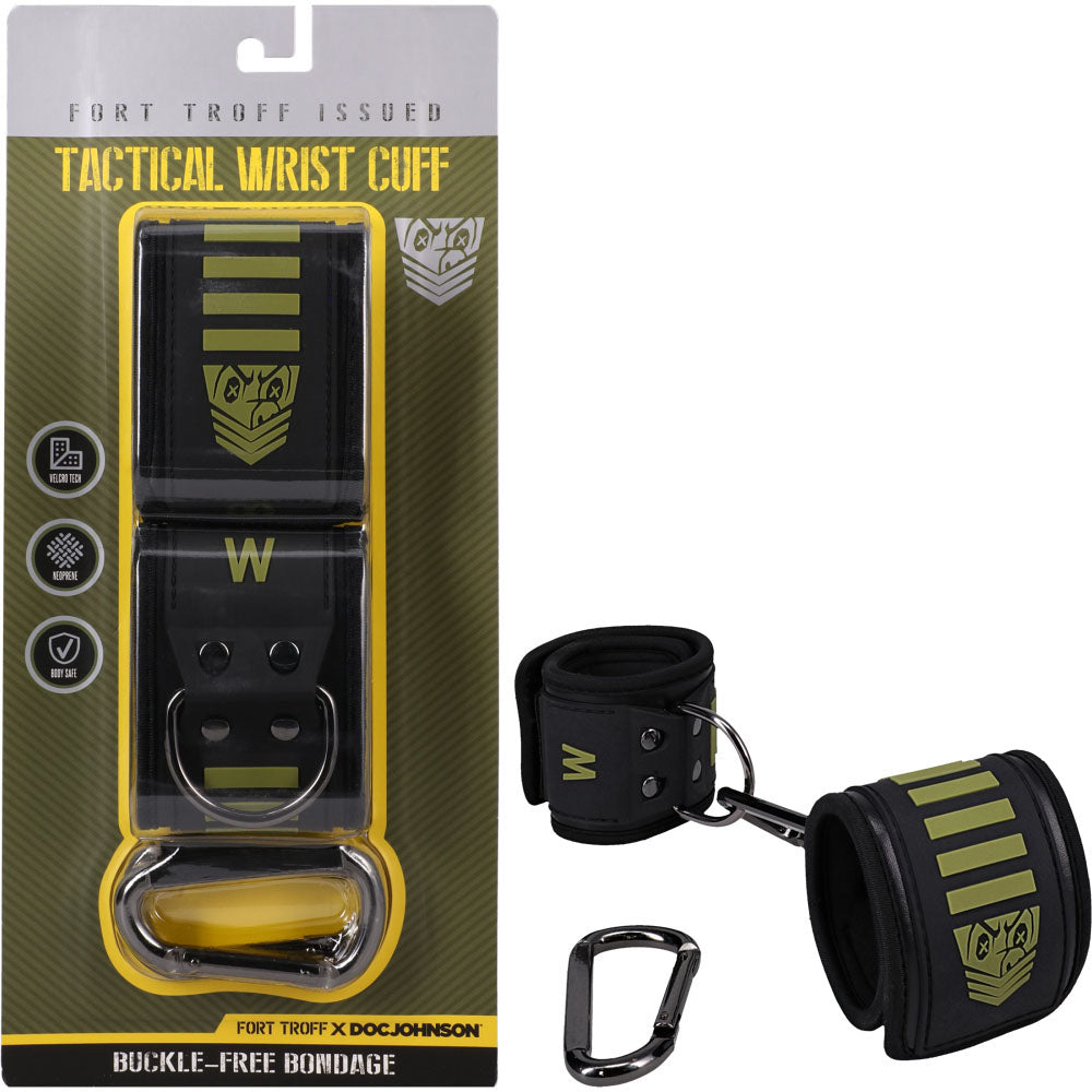 Fort Troff Tactical Wrist Cuffs Black/Green Restraints