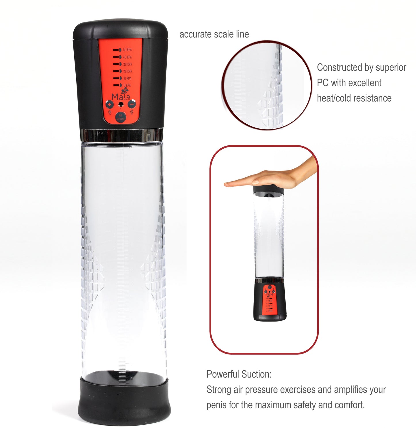 Maia Jackson Clear Usb Rechargeable Penis Pump