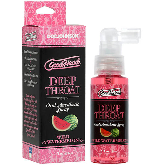 Good Head Deep Throat Spray Wild Watermelon Flavoured Deep Throat Spray 59 Ml Bottle