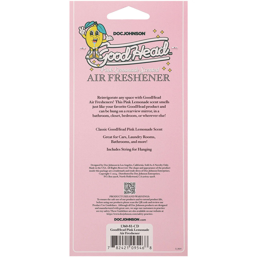 Good Head Air Freshener Pink Lemonade Pink Lemonade Scented Air Freshener