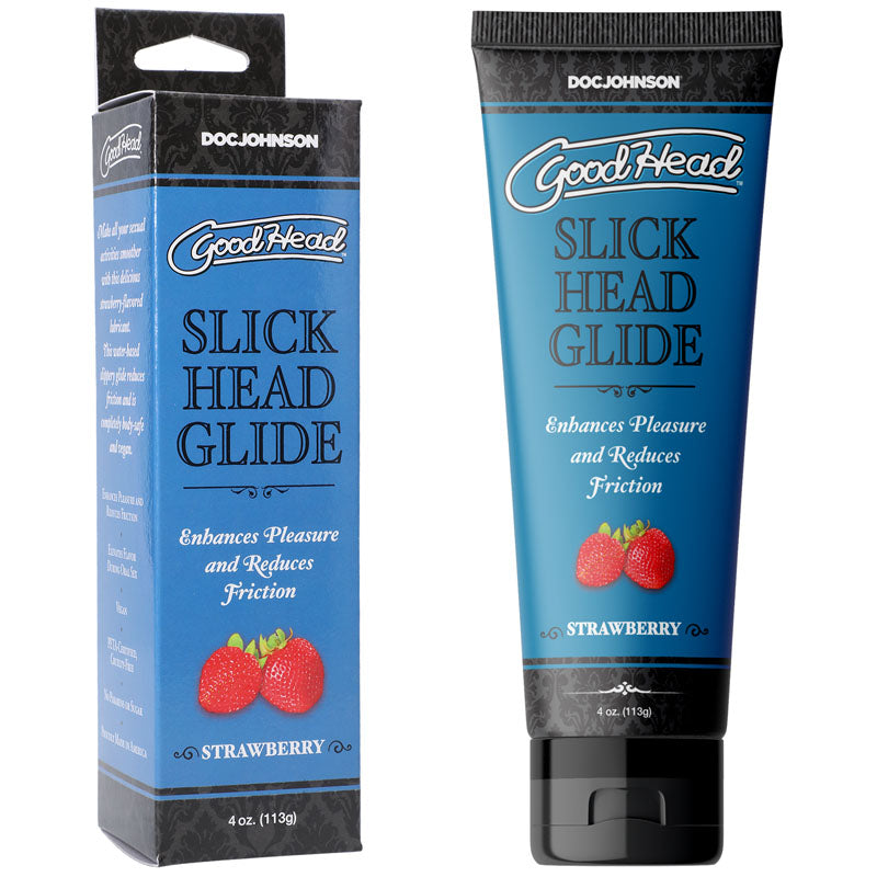 Good Head Slick Head Glide Strawberry Strawberry Flavoured Lubricant 120 Ml Tube