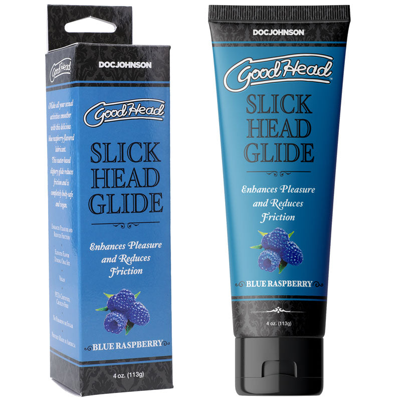 Good Head Slick Head Glide Blue Raspberry Blue Raspberry Flavoured Lubricant 120 Ml Tube