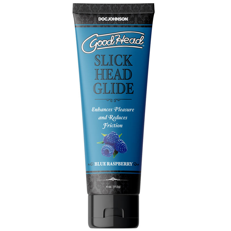 Good Head Slick Head Glide Blue Raspberry Blue Raspberry Flavoured Lubricant 120 Ml Tube