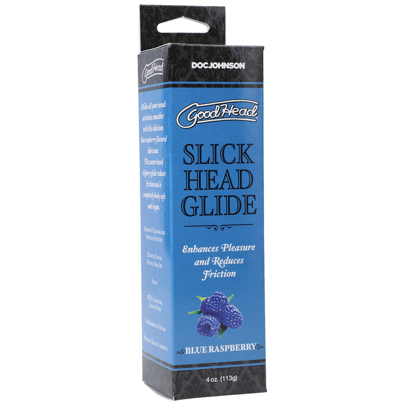 Good Head Slick Head Glide Blue Raspberry Blue Raspberry Flavoured Lubricant 120 Ml Tube