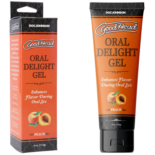 Good Head Oral Delight Gel Peach Peach Flavoured Oral Gel 120 Ml Tube