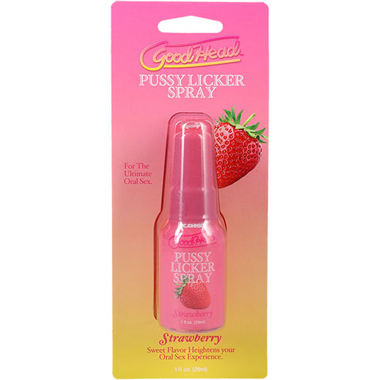 Good Head Pussy Licker Spray Strawberry Strawberry Flavoured Spray 29 Ml Bottle