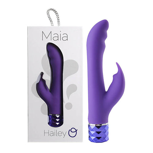 Maia Hailey Purple 15.2 Cm Usb Rechargeable Rabbit Vibrator