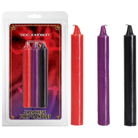 Japanese Drip Candles Coloured Multi Coloured 3 Pack