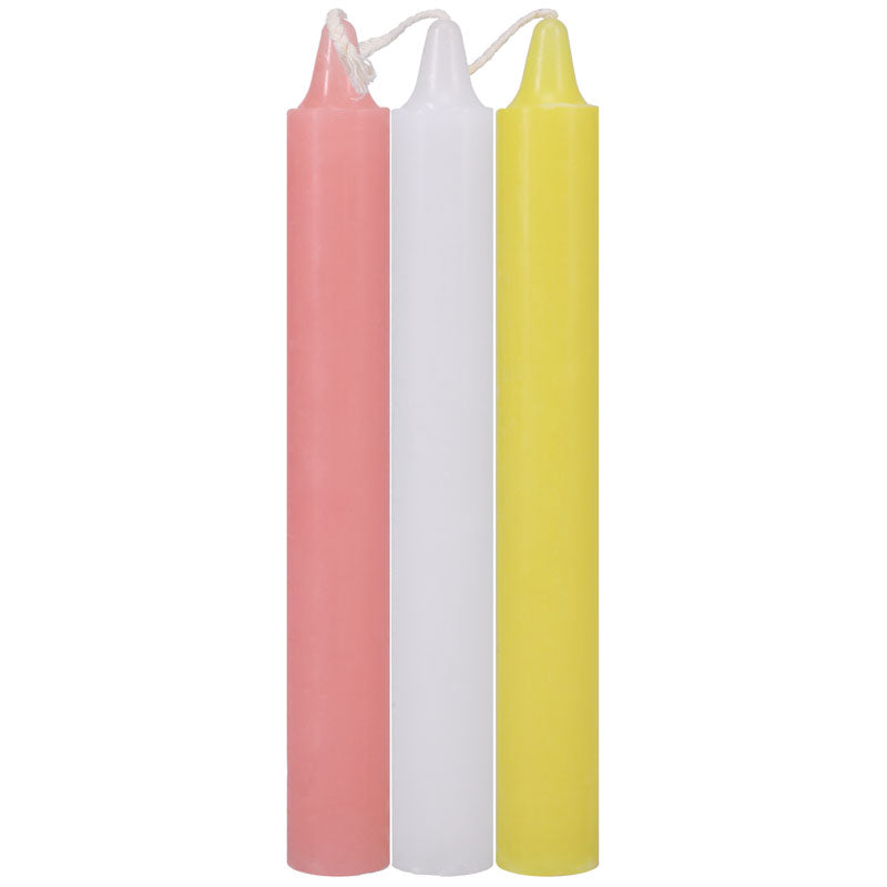 Japanese Drip Candles Light Light Coloured 3 Pack