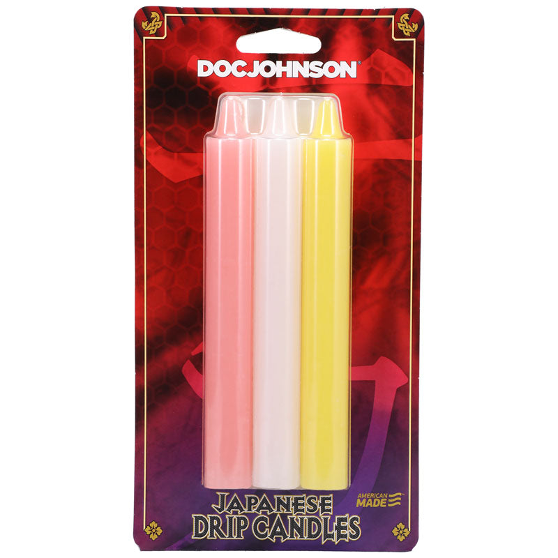 Japanese Drip Candles Light Light Coloured 3 Pack