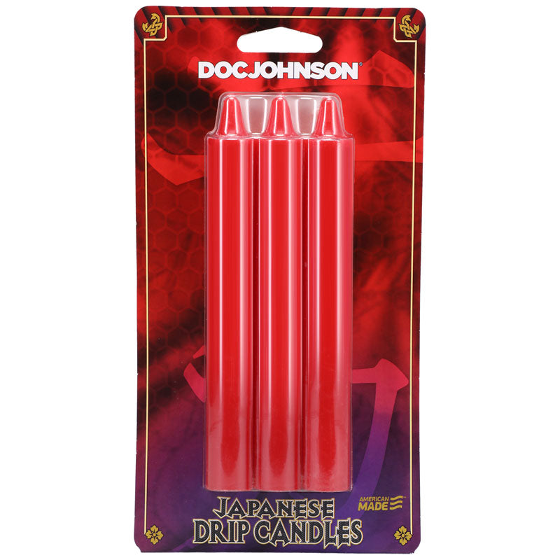 Japanese Drip Candles Red Red 3 Pack