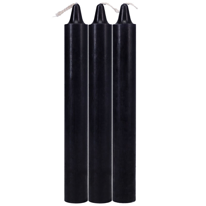 Japanese Drip Candles Black Black 3 Pack