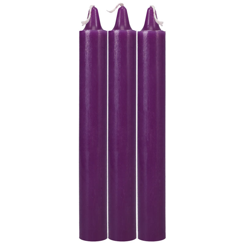 Japanese Drip Candles Purple Purple 3 Pack