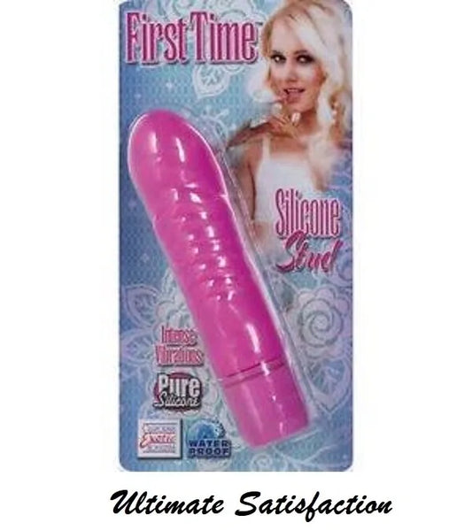 First Time Silicone Stud Pink Vibrator