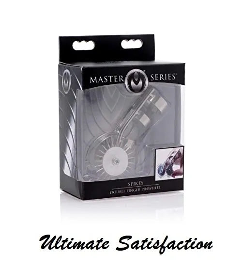 Master Series Spikes Double Finger Pinwheel, Fetish Couples Sensation Stimulator