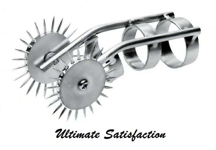 Master Series Spikes Double Finger Pinwheel, Fetish Couples Sensation Stimulator