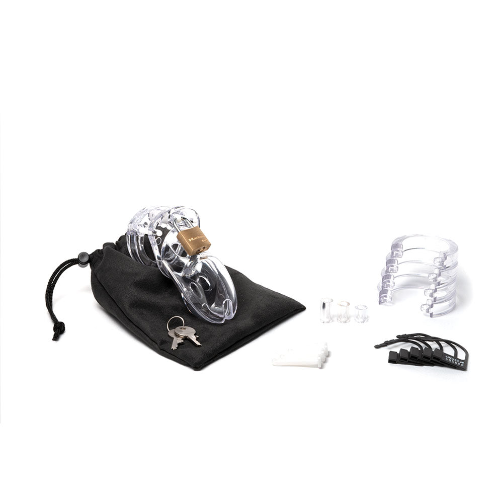 Cb 3000 Chastity Cock Cage Kit Clear Clear 3 Inch Cock Cage Kit