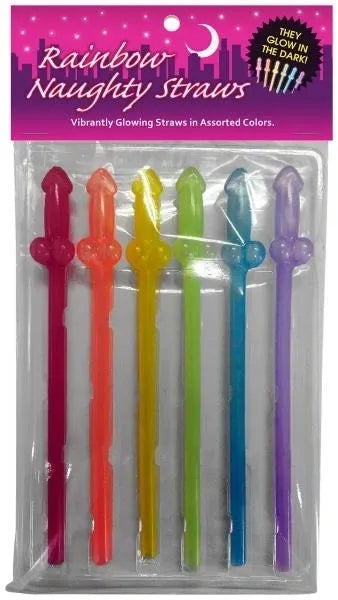 Glow in the dark Cock Straws