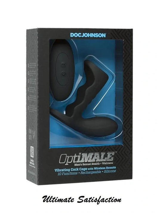 OptiMALE Vibrating Rechargeable Cock Cage with Wireless Remote