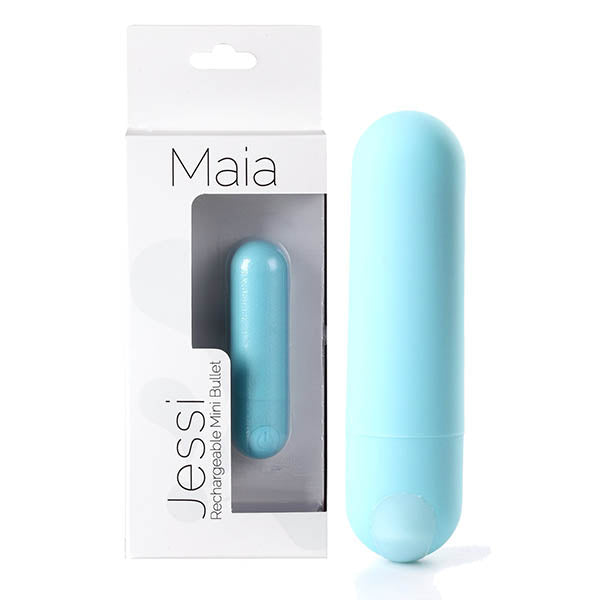 Maia Jessi Teal Blue 7.6 Cm Usb Rechargeable Bullet