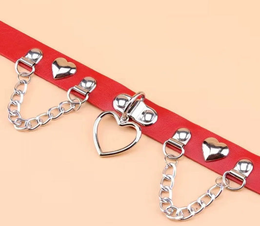 Heart and Chain Choker