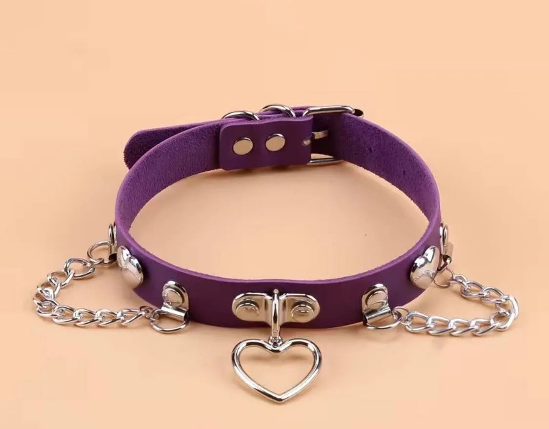 Heart and Chain Choker