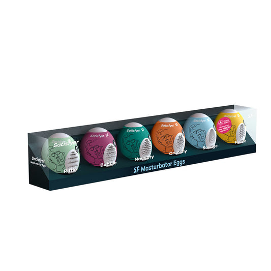Satisfyer Masturbator Eggs Mixed 6 Pack Set Of 6 Stroker Sleeves