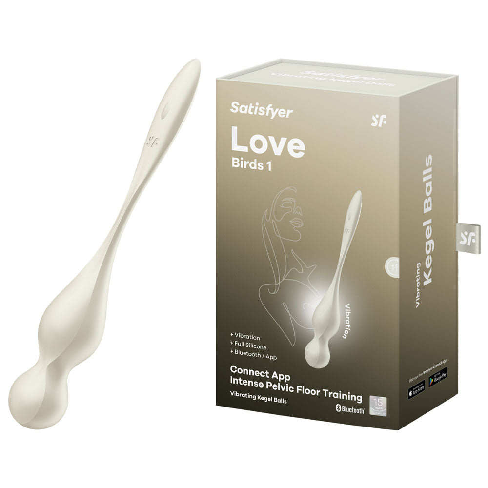 Satisfyer Love Birds 1 White White Usb Rechargeable Pelvic Floor Trainer With App Control