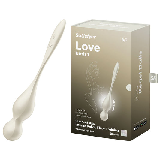 Satisfyer Love Birds 1 White White Usb Rechargeable Pelvic Floor Trainer With App Control