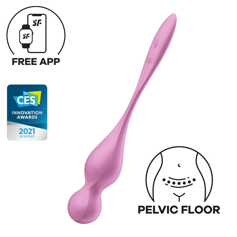 Satisfyer Love Birds 1 Pink Pink Usb Rechargeable Pelvic Floor Trainer With App Control