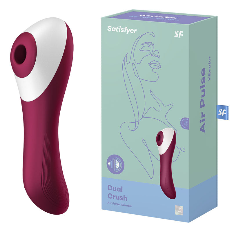 Satisfyer Dual Crush Red Air Pulse Stimulator With Vibration