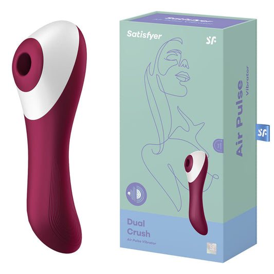 Satisfyer Dual Crush Red Air Pulse Stimulator With Vibration