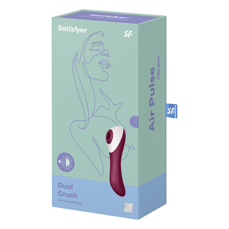 Satisfyer Dual Crush Red Air Pulse Stimulator With Vibration