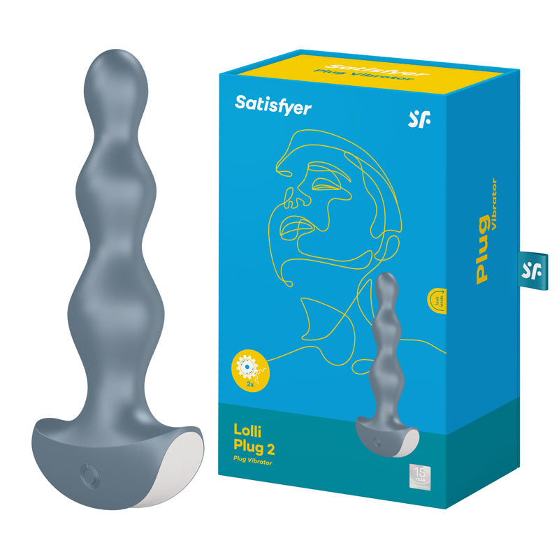 Satisfyer Lolli Plug 2 Gray Vibrating Anal Beads