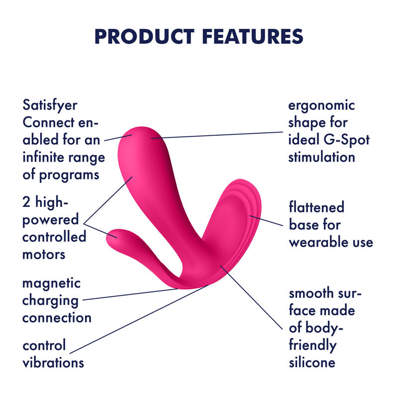 Satisfyer Top Secret + Pink Wearable Vibrator With App Control