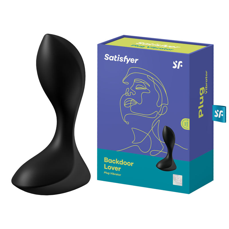 Satisfyer Backdoor Lover Black Usb Rechargeable Vibrating Butt Plug