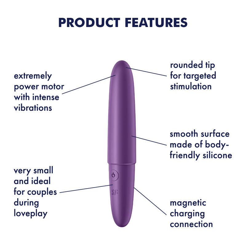 Satisfyer Ultra Power Bullet 6 Purple Usb Rechargeable Bullet