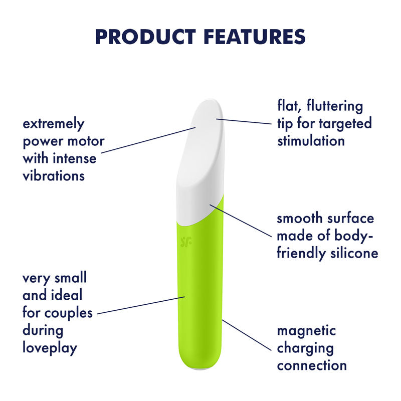 Satisfyer Ultra Power Bullet 7 Green Usb Rechargeable Bullet