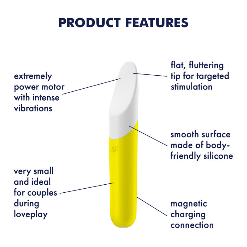 Satisfyer Ultra Power Bullet 7 Yellow Usb Rechargeable Bullet