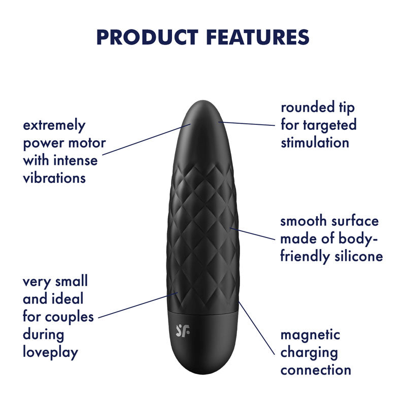 Satisfyer Ultra Power Bullet 5 Black Usb Rechargeable Bullet