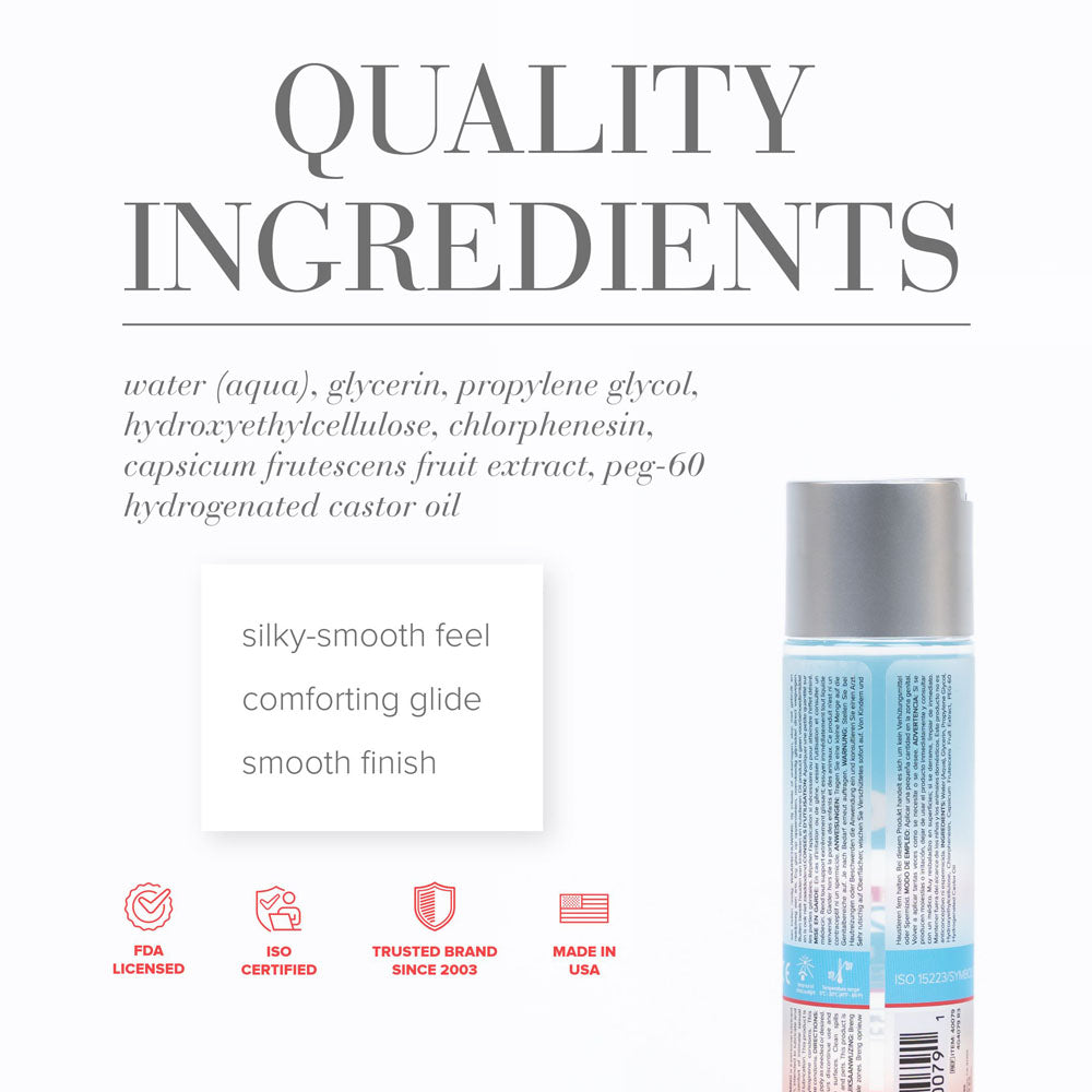 Jo H2 O Warming Lube 120 M L Water Based Warming Lubricant 120 Ml Bottle