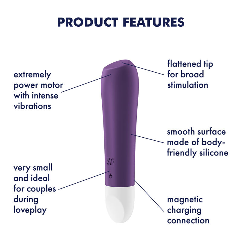 Satisfyer Ultra Power Bullet 2 Purple Usb Rechargeable Bullet