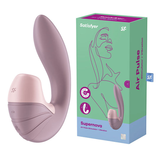 Satisfyer Supernova Old Rose Usb Rechargeable Vibrator With Air Pulsation