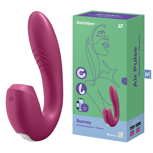Satisfyer Sunray Berry Usb Rechargeable Vibrator With Air Pulsation & App Control